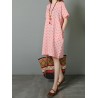 Loose Polka Dot Print Pockets Short Sleeve Vintage Dresses