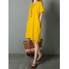 Loose Polka Dot Print Pockets Short Sleeve Vintage Dresses