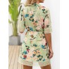 Bohemian Floral Printed V-neck Half Sleeve Mini Dresses