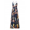 Sexy Floral Print Backless Camisole Splited Maxi Dresses