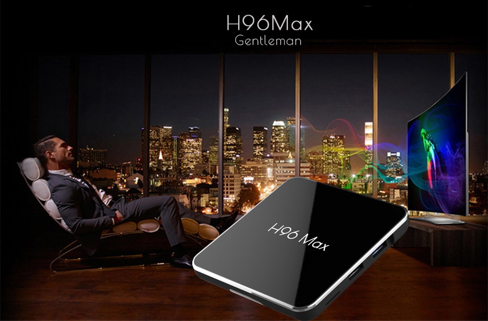 S905X2 H96 Max X2 Android 8.1 TV Box USB3.0 Set Top Box- Night 4+32G