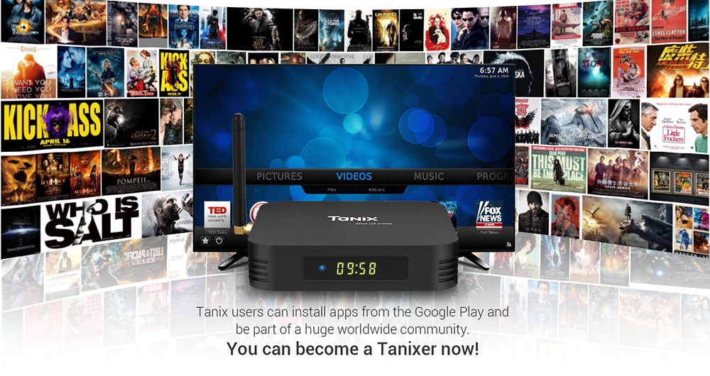 Tanix TX6 - A TV Box Allwinner H6 / Dual-antenna / Android 9.0 / USB3.0 + 2 x USB 2.0 / 2.4G WiFi / Support 6K H.265- Black 2GB RAM + 16GB ROM EU Plug