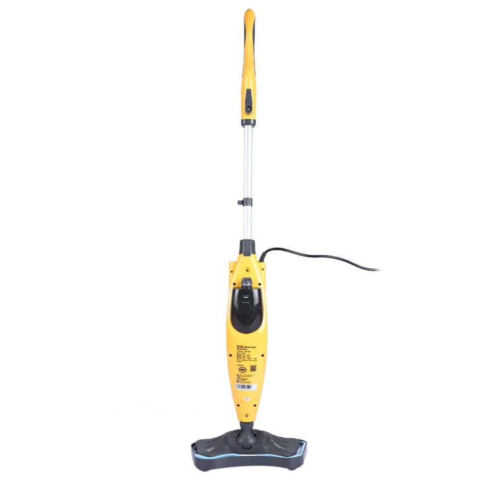 S3022 Multifunctional Steam Cleaner Floor Kitchen Carpet Handheld Steamer Mop- Yellow EU Plug