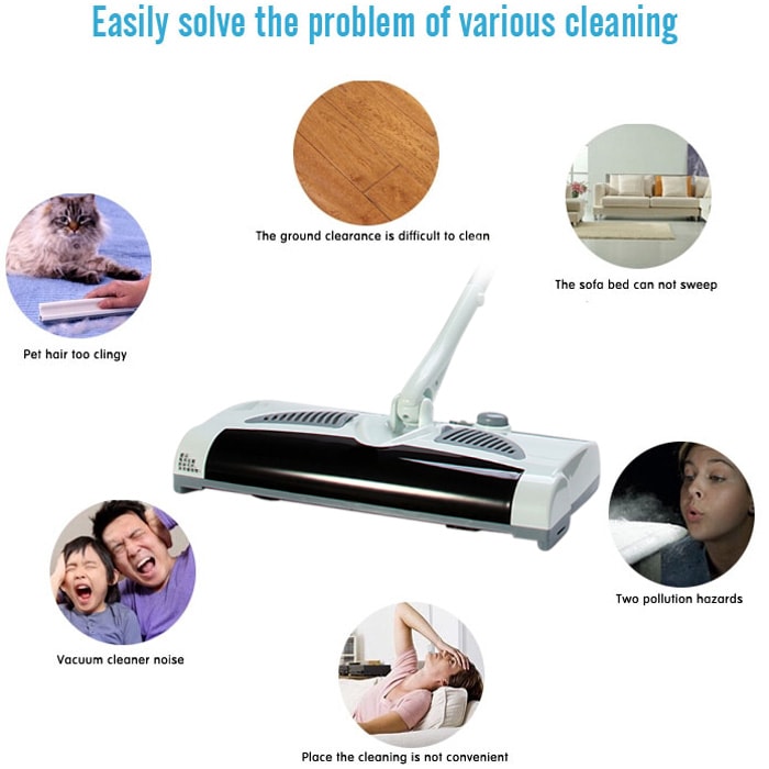 W - S018 2 in 1 Swivel Cordless Electric Robot Cleaner Drag Sweeping All-in-one Machine Automatic Mop- Milk white Chinese Plug