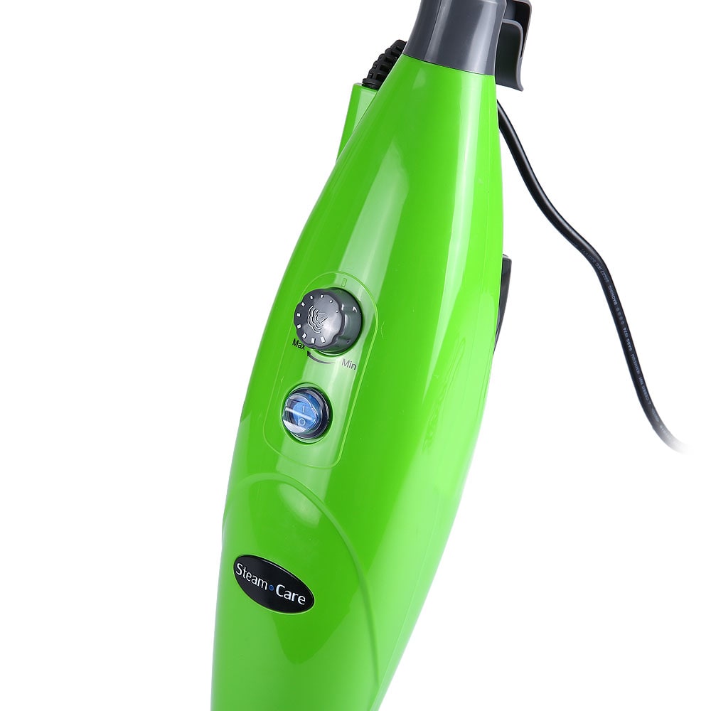 S3239 Multifunctional Steam Cleaner Floor Kitchen Carpet Handheld Steamer Mop- Green US Plug