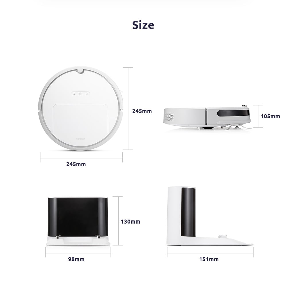 xiaowa lite C102 - 00 Smart Robotic Vacuum Cleaner Automatic Intelligent Cleaning Robot from Xiaomi- White