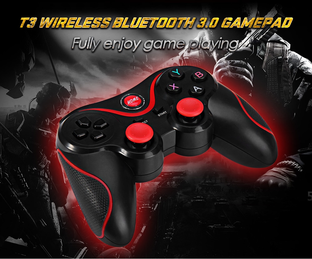 T3 Wireless Bluetooth 3.0 Gamepad Gaming Controller for Android System- Black