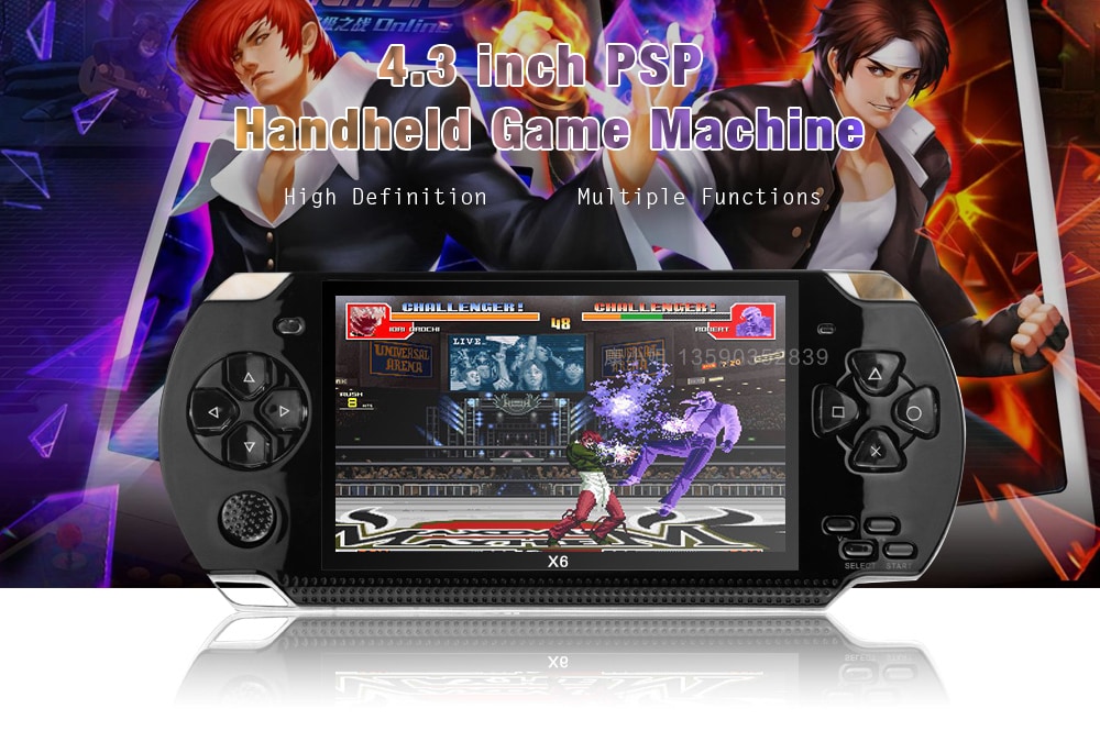 Portable PSP High Definition Handheld Game Machine 4.3 inch - Blue