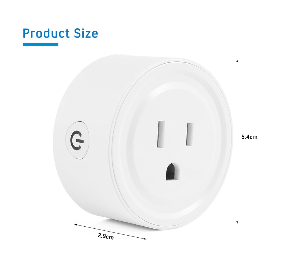 WiFi Smart Socket Remote Control Power Plug- White US Plug