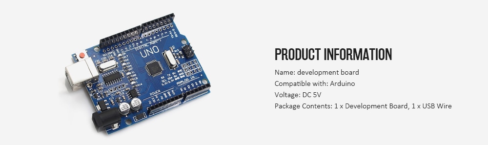 UNO R3 ATmega328P Development Board for Arduino- Blue