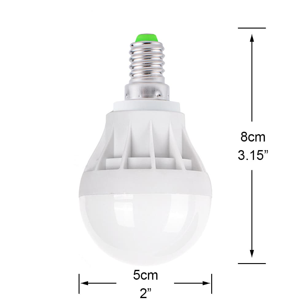 YouOKLight YK0067-E14-WW 3W Warm White LED Light Bulbs for Home Lighting AC 220V- White