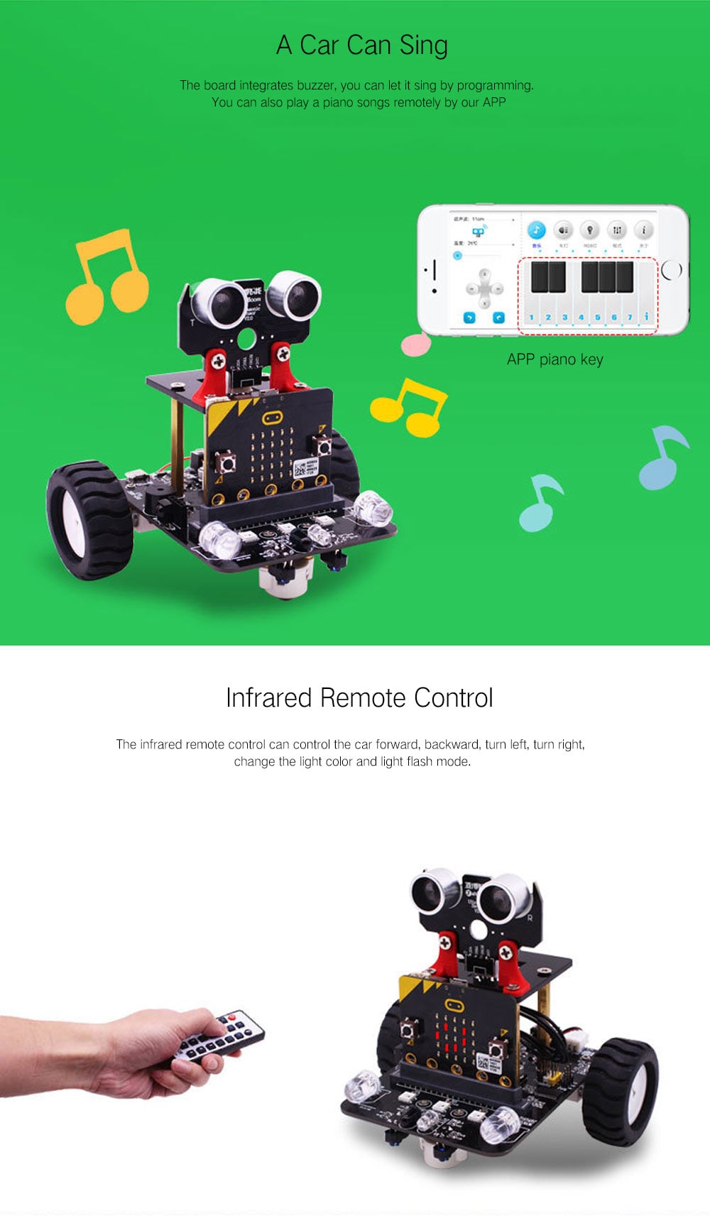 Yahboom Smart Robot Car Kit for Kids BBC Programmable DIY Toys Scientific STEM Education- Black