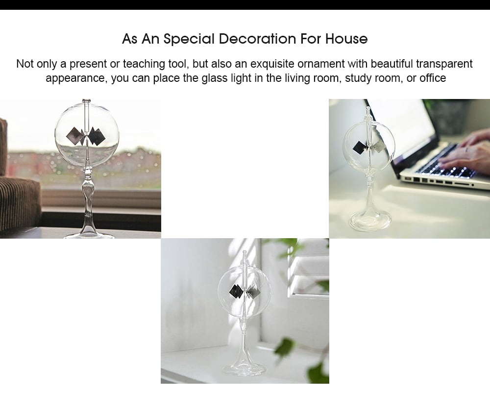 Solar Power Crookes Radiometer Model Educational Equipment for Kids- Transparent