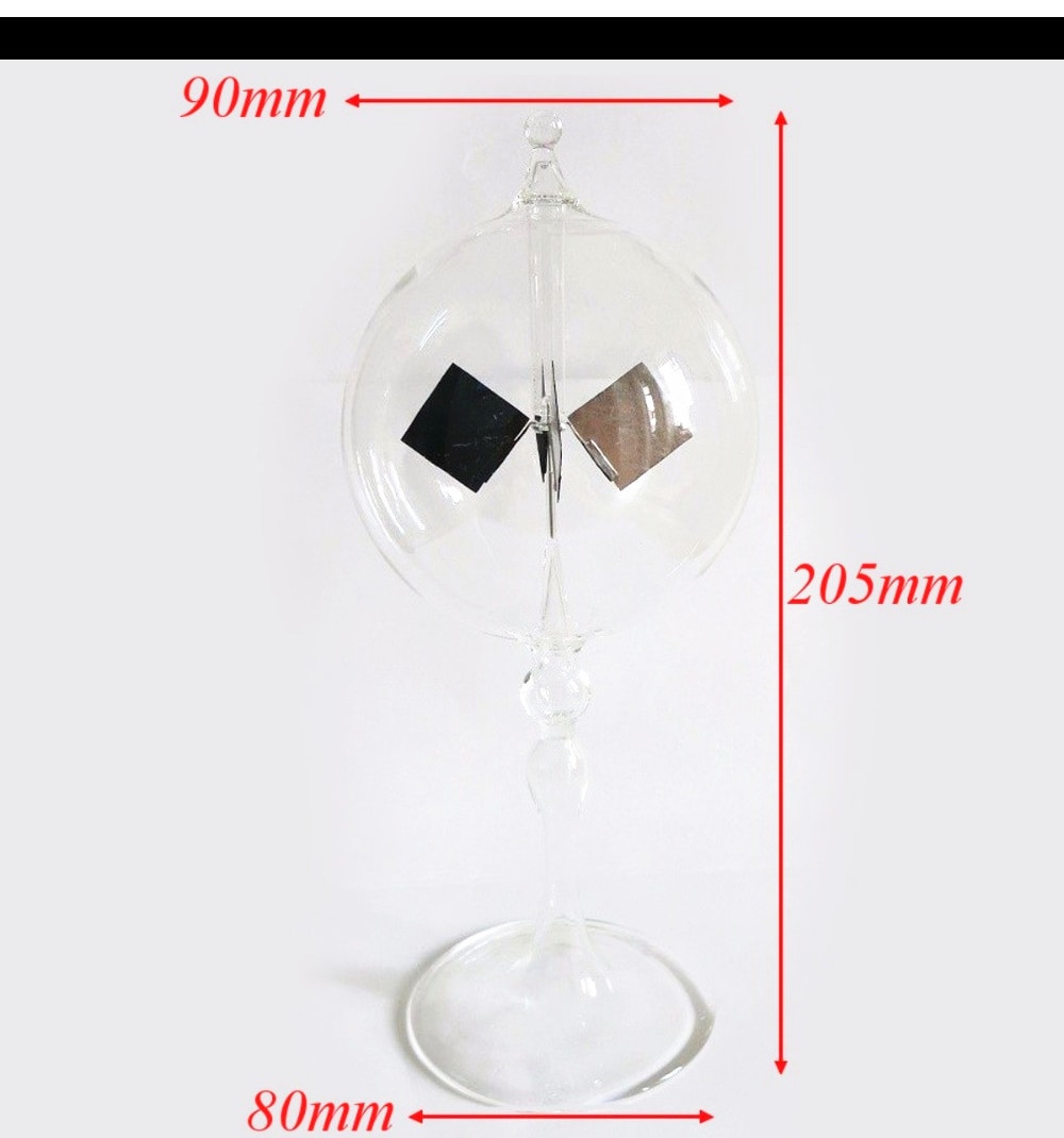 Solar Power Crookes Radiometer Model Educational Equipment for Kids- Transparent