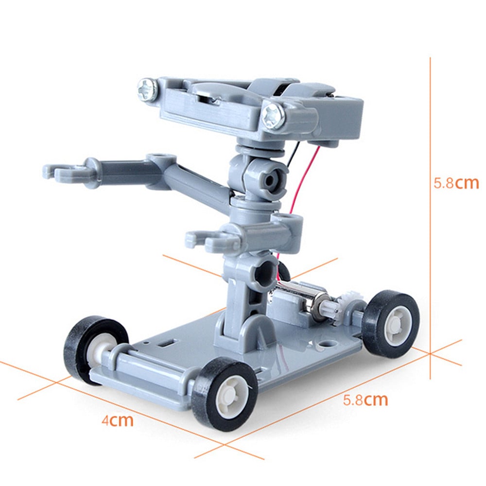 Salt Water Fuel Cell Car DIY Educational Assembles Toys Kit Powered Robot Learning Mini Gift Ideas - Gray