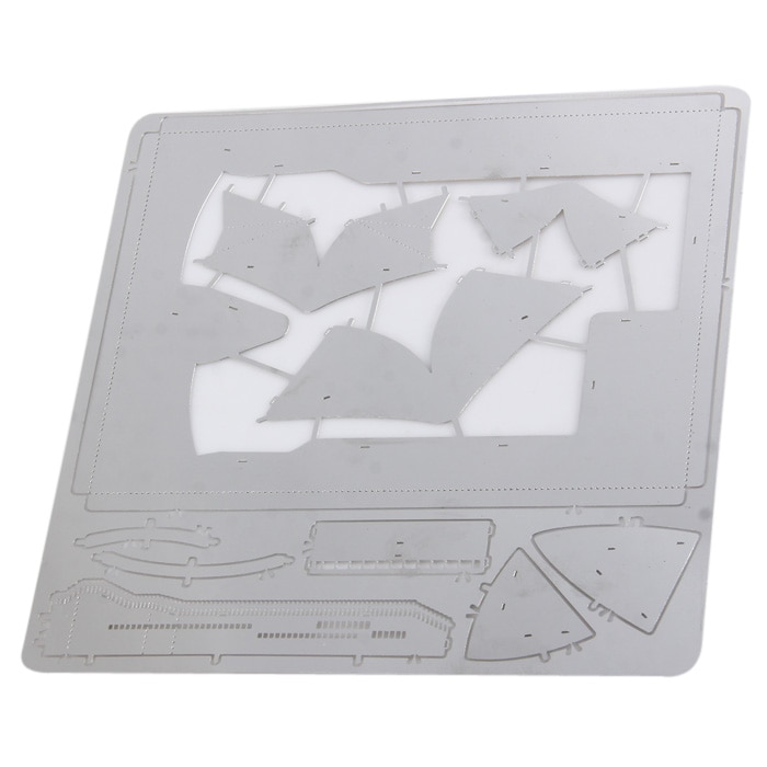 Sydney Opera House Laser Cutting Model 3D Jigsaw Metallic DIY Toy- Silver