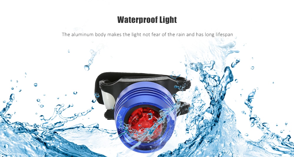 YH - 002 Waterproof Super Bright Red LED Tail Light Bicycle Rear Safety Cycling Lamp - Colormix