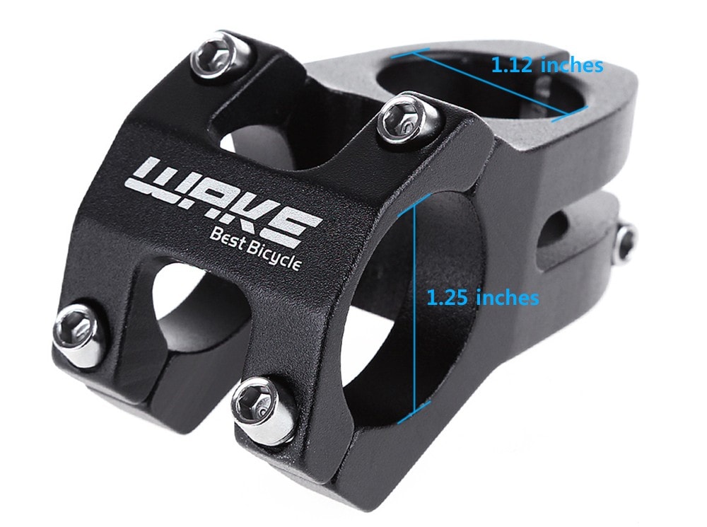 WAKE Bicycle Bike MTB 31.8MM Aluminum Alloy High-strength CNC Machined Handlebar Stem- Black