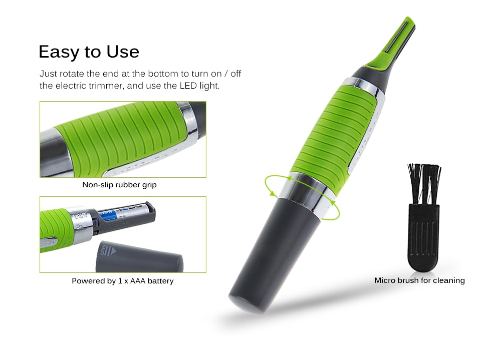 New Magic Max Personal Trimmer Multifunctional Hair Remover for Men- Green