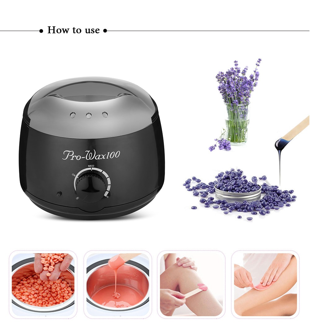 SPA Hands Feet Epilator Depilatory Wax Machine Warmer Heater- Black EU Plug