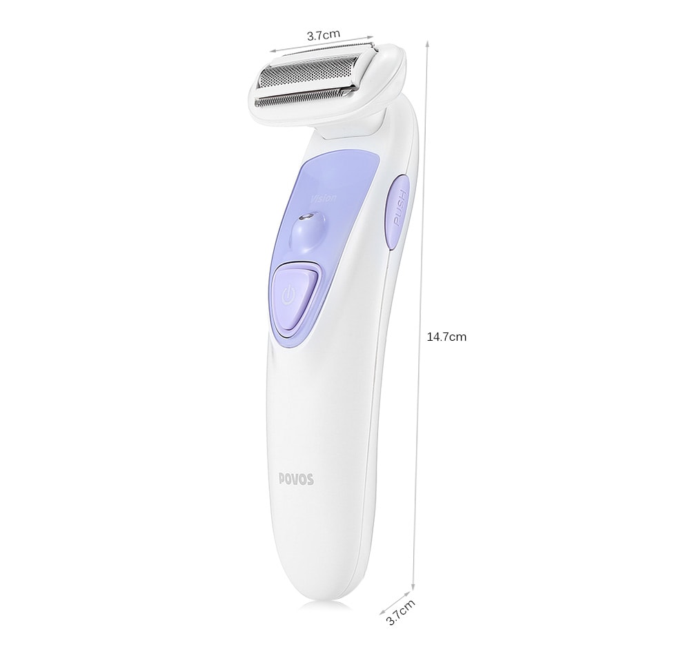 POVOS PS1086 Lady Body Electric Shaver Hair Removal Rechargeable Epilator- White