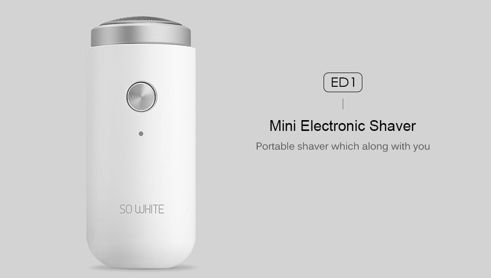 SO WHITE ED1 Mini Pocket Deep Clean Long Duration Electric Shaver from Xiaomi youpin- White