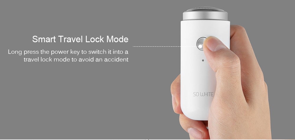 SO WHITE ED1 Mini Pocket Deep Clean Long Duration Electric Shaver from Xiaomi youpin- White