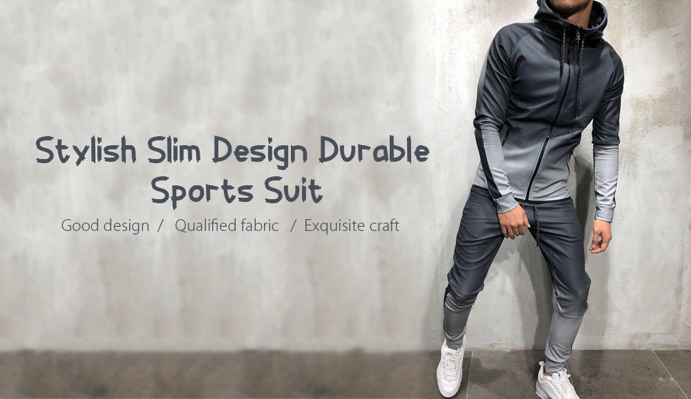 Stylish Slim Design Durable Sports Suit- Green 3XL