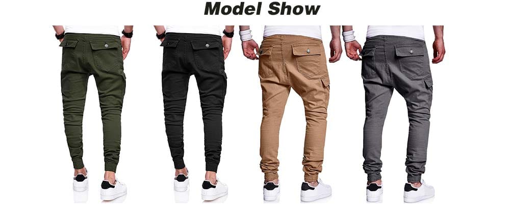 Fashion Solid Color Pleated Tether Belt Harem Casual Feet Pants for Men- Tiger Orange XL