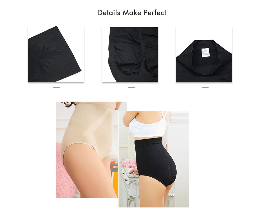 Fashion Women High Waist No Trace Body Shape Slimming Pant- Black L