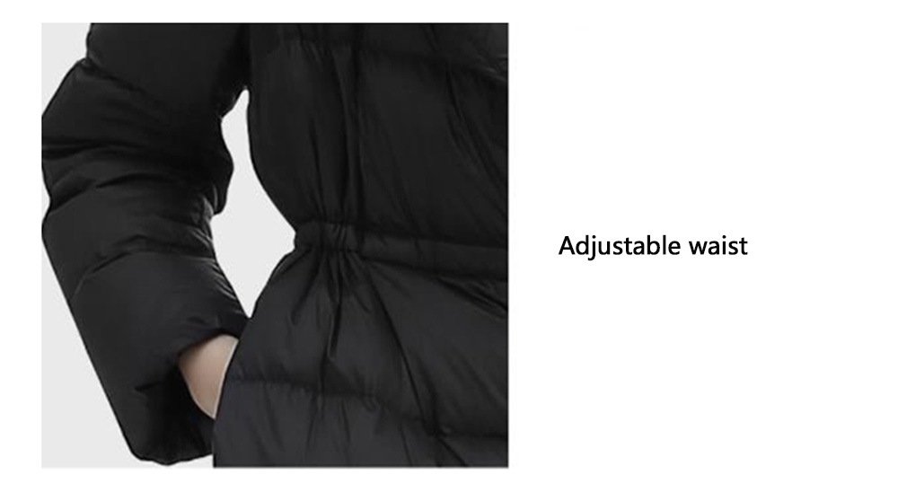 YUSKI Women Long Style Warm Comfortable Down Coat from Xiaomi Youpin- Black S