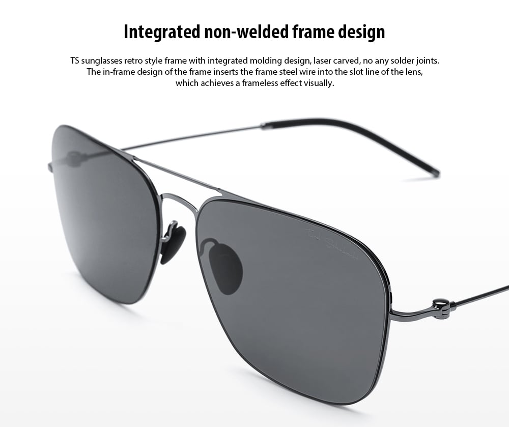 Retro Model TS Sunglasses from Xiaomi youpin- Gray