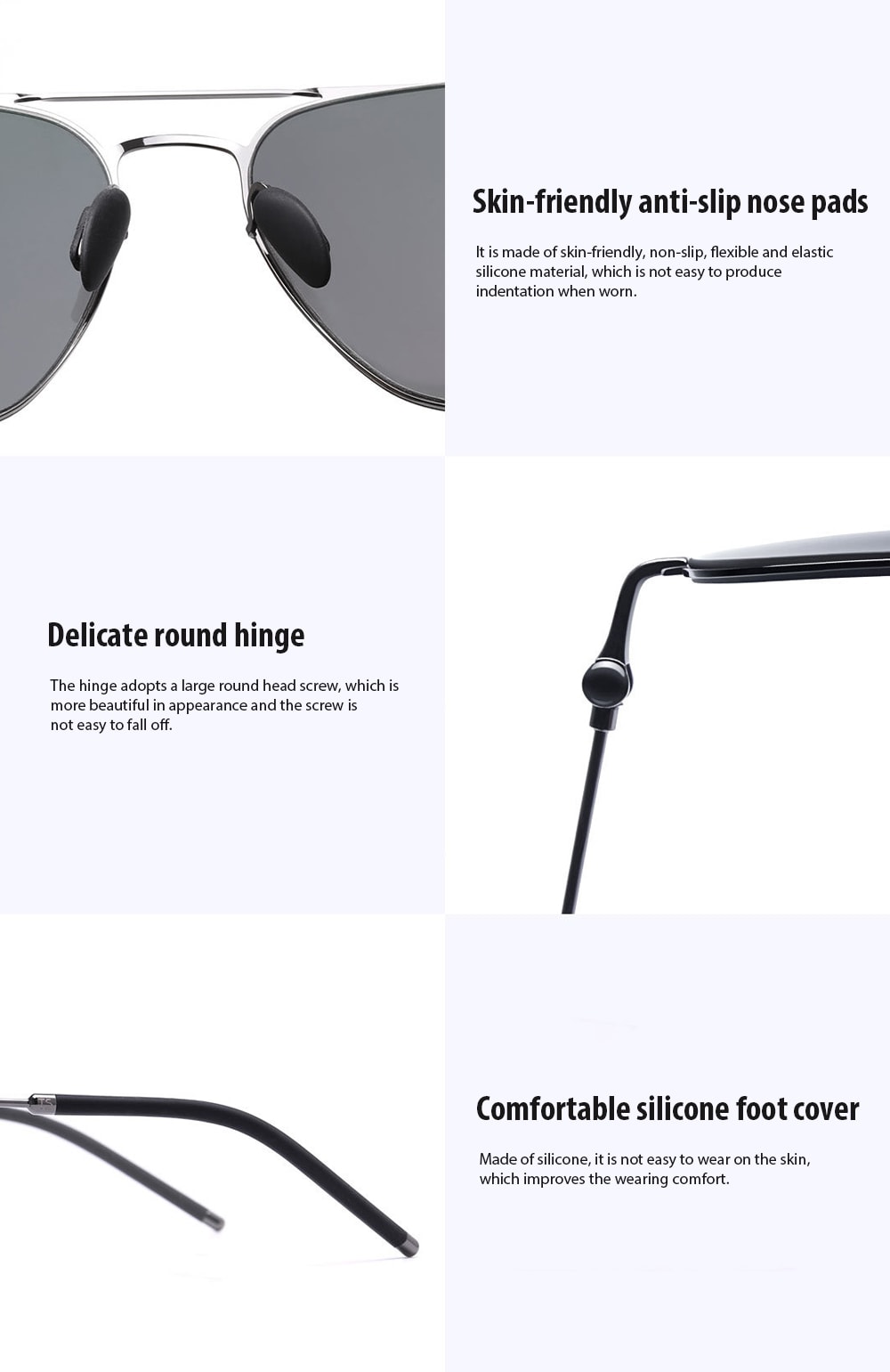 Retro Model TS Sunglasses from Xiaomi youpin- Gray