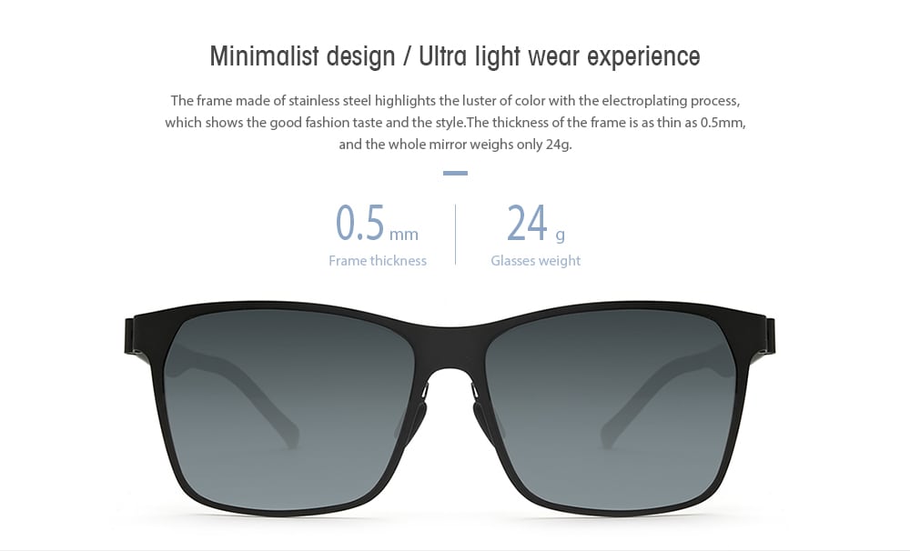 TS Pilot Style UV Protective Sunglasses from Xiaomi Mijia- Black