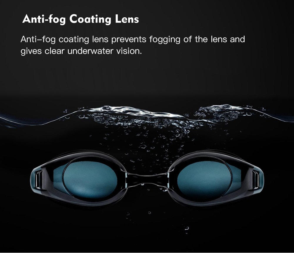 Durable Waterproof Anti-fog Adult Swimming Goggles- Black