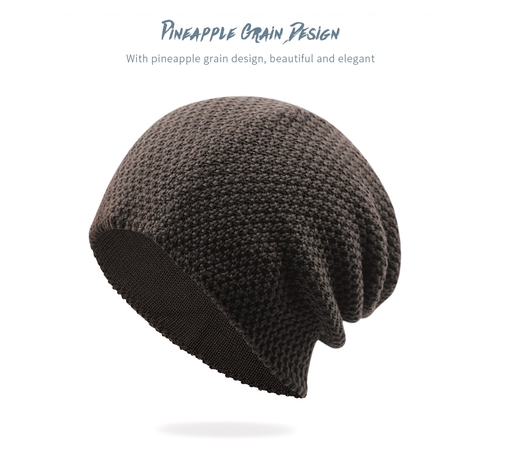 Outdoor Thicken Slouchy Knit Beanie- Coffee