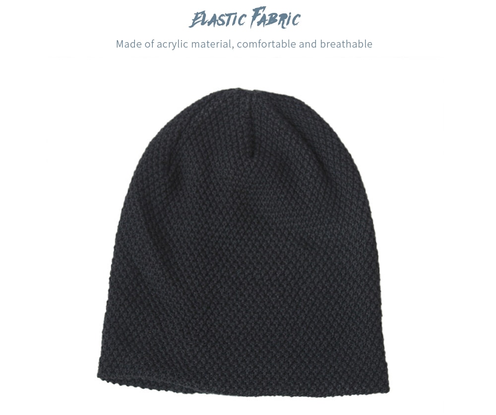 Outdoor Thicken Slouchy Knit Beanie- Black