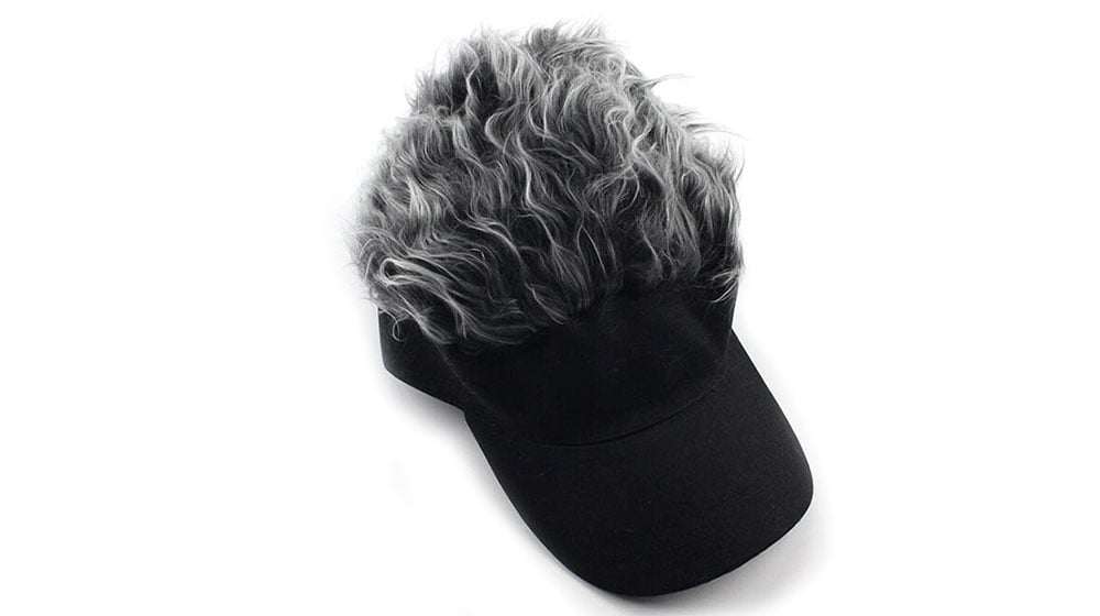 Fashion Wig Decoration Golf Baseball Cap- Dark Gray