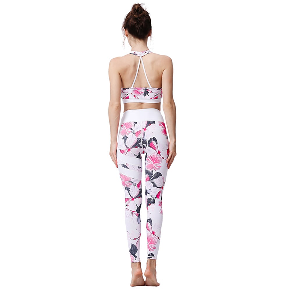 Women Yoga Sports Set Gym Clothes Pants Sports Suit- Multi 1 set