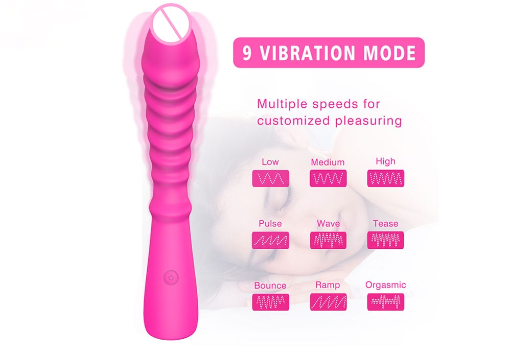 SHD - S025 TOPS Adult Masturbation Electric Penis Vibrator- Rose Red