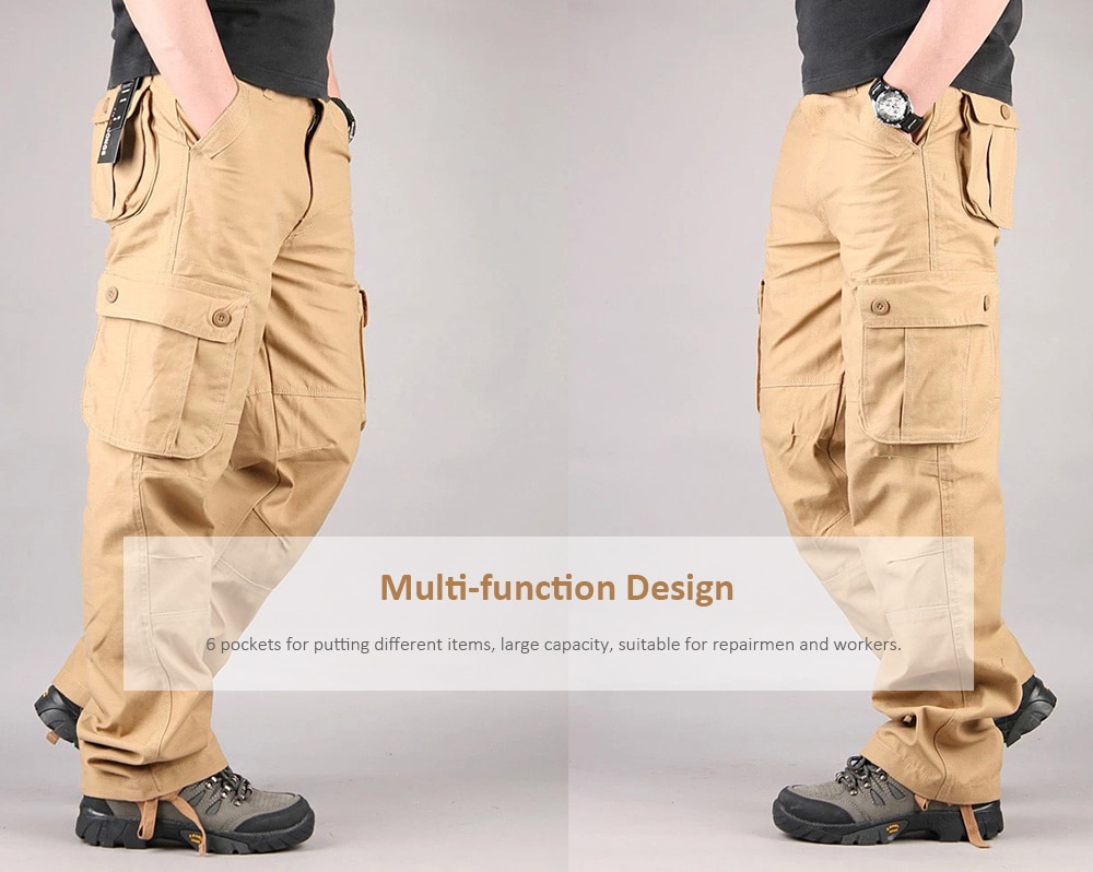 Pocket Multi-functional Casual Autumn Trousers Outdoor Men's Pants- Black 34