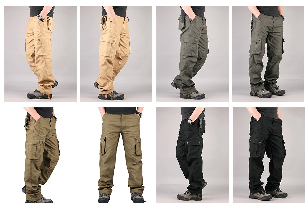 Pocket Multi-functional Casual Autumn Trousers Outdoor Men's Pants- Black 34