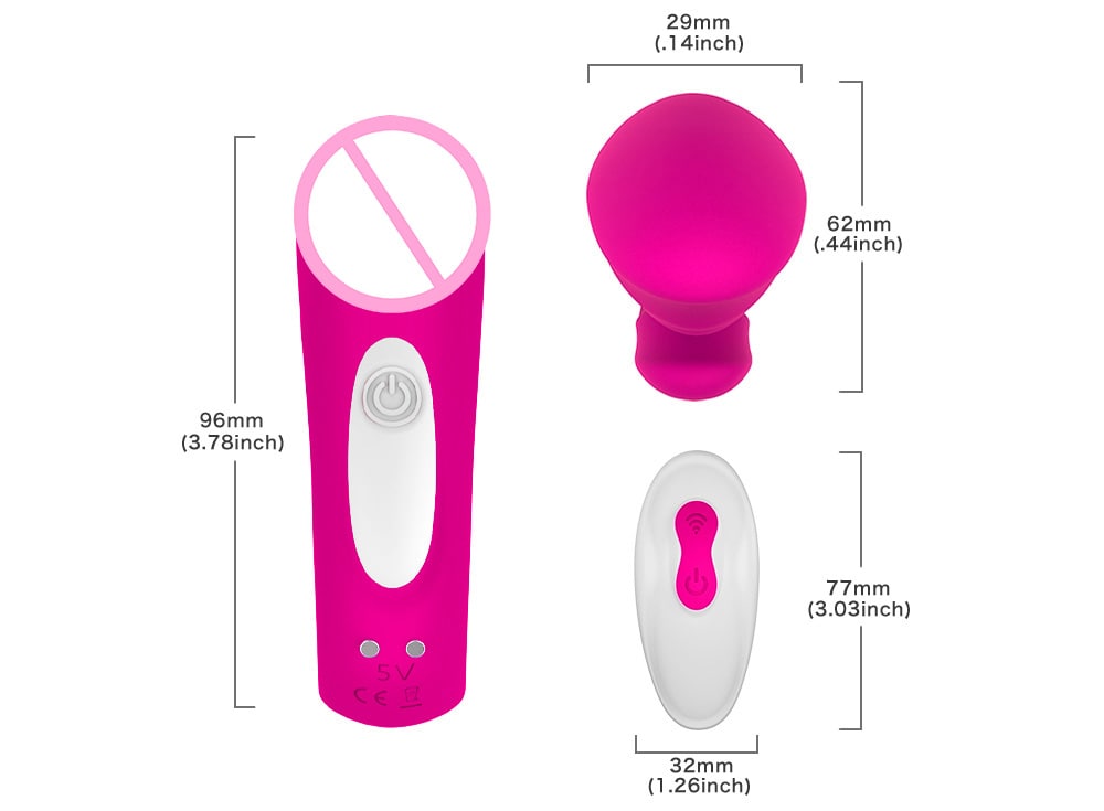 SHD - S111 - 2 Clitoral Stimulator Wireless Remote Vibrator- Purple