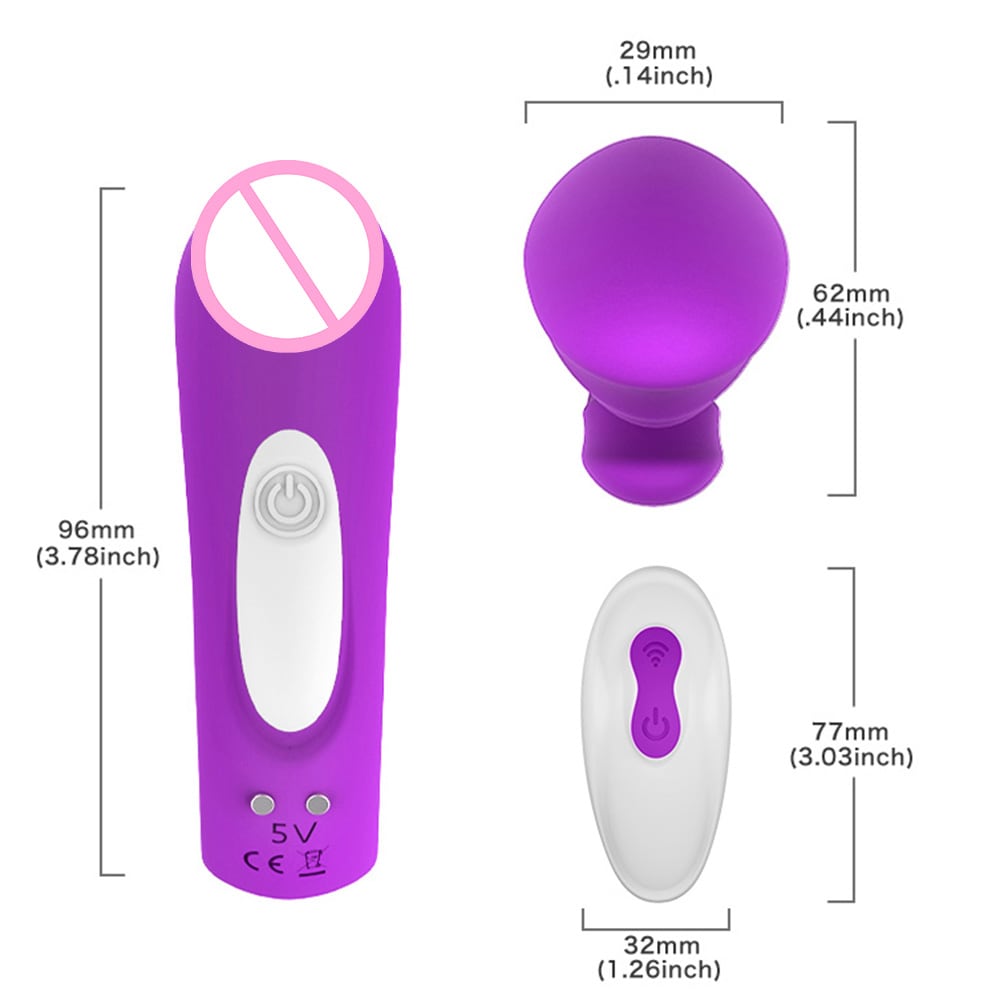 SHD - S111 - 2 Clitoral Stimulator Wireless Remote Vibrator- Purple