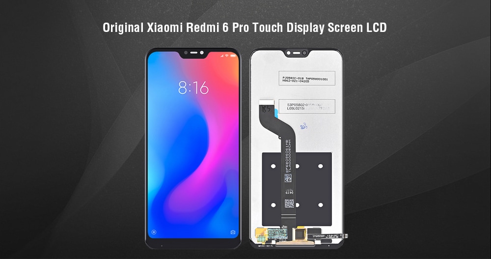 Original Xiaomi Redmi 6 Pro Touch Screen LCD- Black