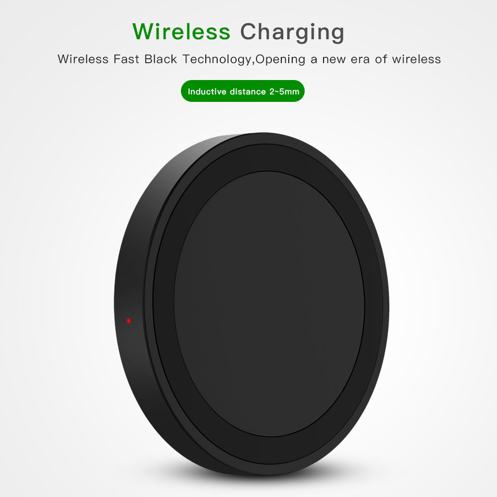 QI Standard Smart Phone Wireless Charger- Black