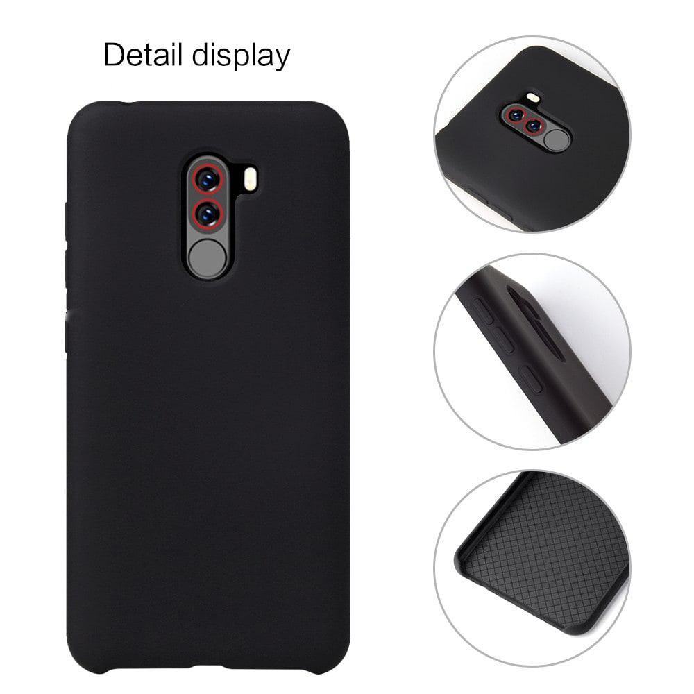 Silicone Protective Cover Case for Xiaomi Pocophone F1- Black