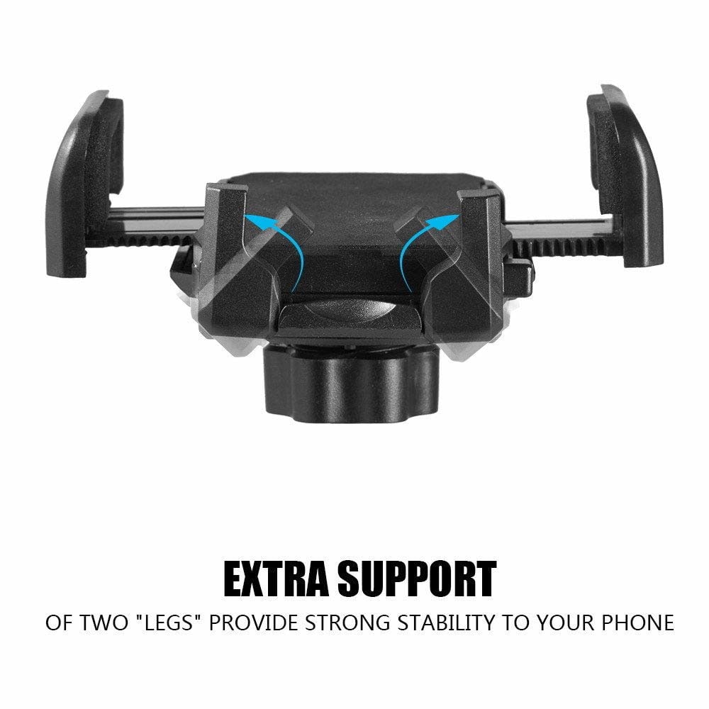 Universal 360 Degree Rotatable Adjustable Car Cup Phone Holder Stand Mount- Black