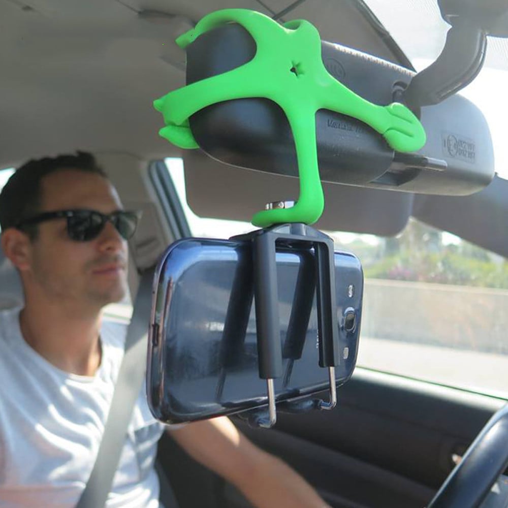 Portable Multi-Function Mobile Phone Bracket Gecko Bracket- Green