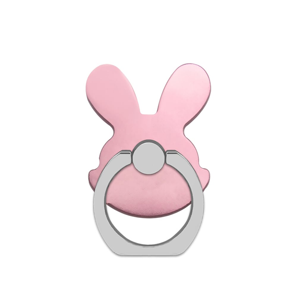 Rabbit 360 Degree Finger Ring Mobile Phone Stand Holder- Silver